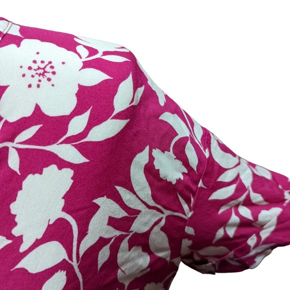 Time and Tru Floral Hawaiian Dress Pink Medium - Picture 4 of 9